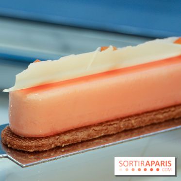 Butterfly Pâtisserie de Matthieu Carlin à l'Hôtel de Crillon - Finger Mousse de Fromage blanc et cœur de Pamplemousse rose