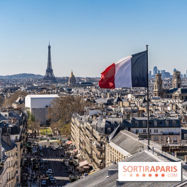 Le panorama du Panthéon - l'une des plus belles vues de Paris à 360° - vue paris - Tour Eiffel - drapeau