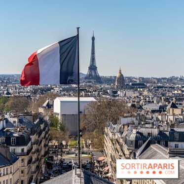 Le panorama du Panthéon - l'une des plus belles vues de Paris à 360° - vue paris - Tour Eiffel - drapeau