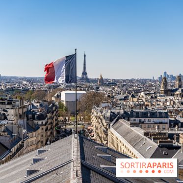 Le panorama du Panthéon - l'une des plus belles vues de Paris à 360° - vue paris - Tour Eiffel - drapeau