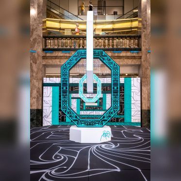 Astro impose l’Urban Art Fair dans l'atrium des Galeries Lafayette Champs-Elysées - credit photo   Lionel Belluteau   unœilquitraine   Astro   Urban Art Fair 025