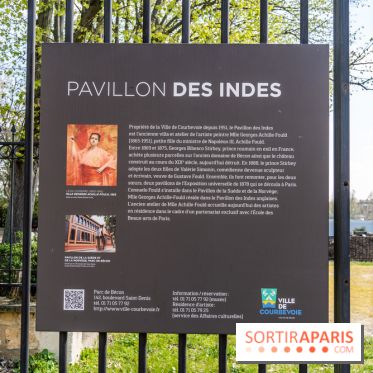 Parc de Bécon à Courbevoie - Pavillon des Indes - Cerisiers en fleurs