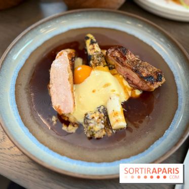 Cèna - Pintade et asperges blanches