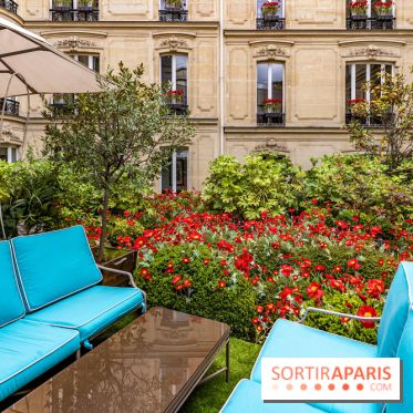 La terrasse cachée du Joy à l'Hôtel Fouquet's 2023 : le jardin de coquelicots -  A7C2739