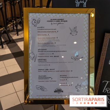 Label Broche restaurant - David Gallienne - Table du Gourmet - Galeries Lafayettes - Top Chef -  menu