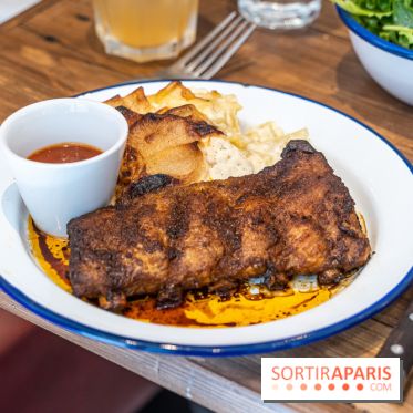 Label Broche restaurant - David Gallienne - Table du Gourmet - Galeries Lafayettes - Top Chef -  travers de porc