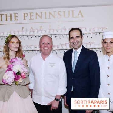 ©Rachid Bellak - le chef etoile David Bizet et Vincent Pimont dg du Peninsula