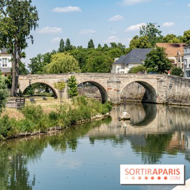 L'Isle-Adam, l'un des plus beaux village d'Ile-de-France -  bord de l'Oise - pont