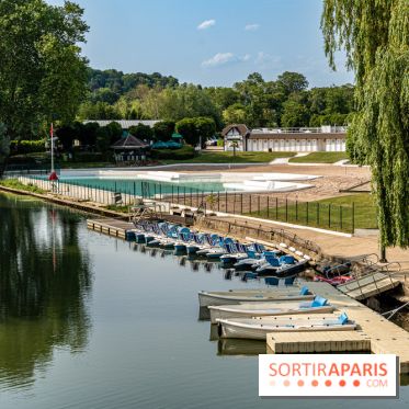 L'Isle-Adam, l'un des plus beaux village d'Ile-de-France -  La plage - pédalos - barque