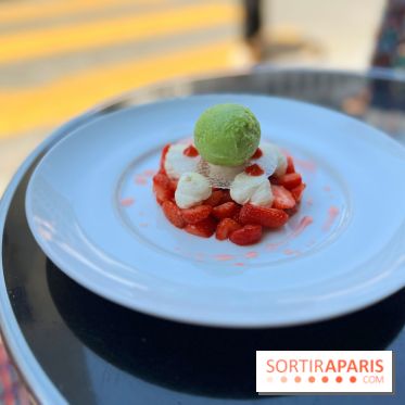Le Louis Vins - Dessert fraise glace persil