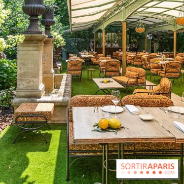 Riviera Paris, la terrasse - restaurant confidentiel dans les jardins d'Apicius -  A7C7692