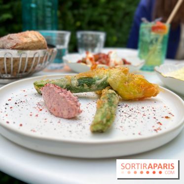 Terrasse Mercatino The Hoxton x Italicus - Fleurs de courgette tempura