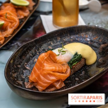 Le nouveau brunch du Rivages au Scribe Paris Opéra -  oeuf florentine saumon
