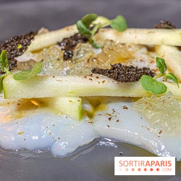 Résidence Culinaire 2023 La Big Bertha la Nouvelle Seine carpaccio de saint jacques