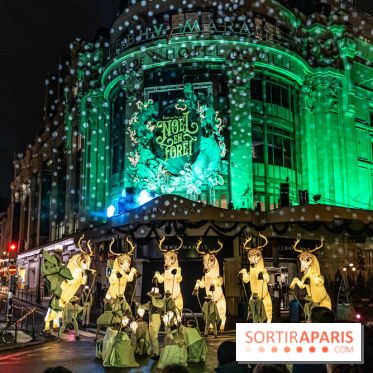 Inauguration des vitrines et décorations de Noël du BHV Marais à Paris 2023