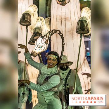 Inauguration des vitrines et décorations de Noël du BHV Marais à Paris 2023