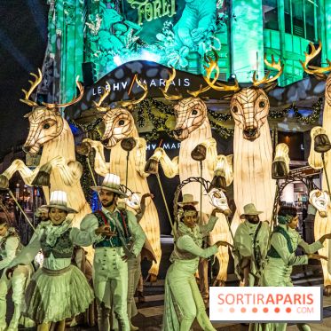 Inauguration des vitrines et décorations de Noël du BHV Marais à Paris 2023