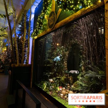 Inauguration des vitrines et décorations de Noël du BHV Marais à Paris 2023
