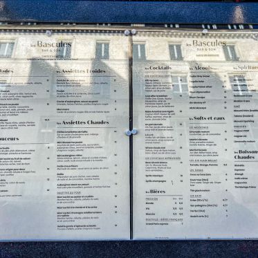 Les Bascules, délicieux restaurant méditerranéen rue de la Bourse - menu -carte