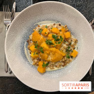 Ma Dame, le restaurant de l'hôtel Marignan Champs-Elysées - Risotto fregola sarda butternut