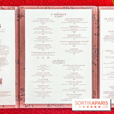 La Bauhinia par Quentin Testart au Shangri La Paris - menu