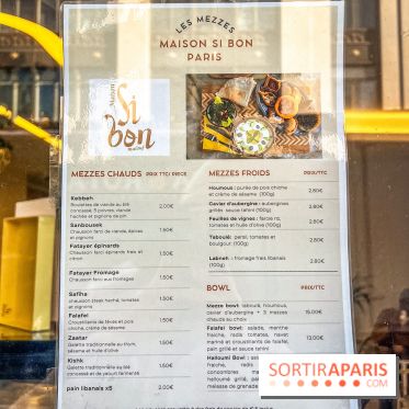 Maison Sibon Paris, la pâtisserie libanaise à la fois salon de thé et glacier - menu - carte