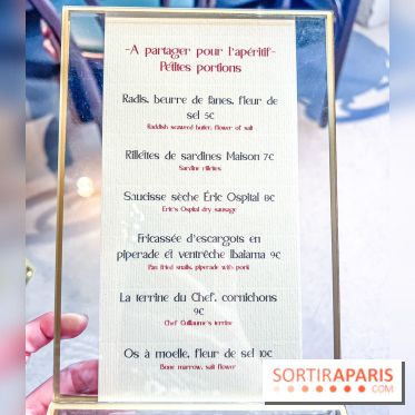 Le Bistrot des Fables - carte - menu