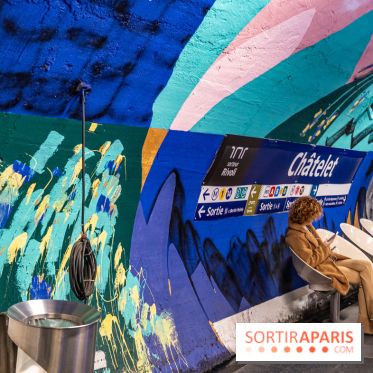 La station de Métro Châtelet re-décoré par des street-artistes