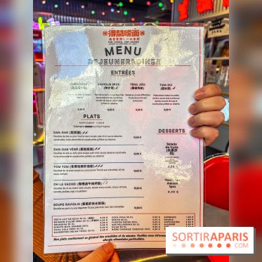 Nouilles Ban Ban restaurant  -carte - menu