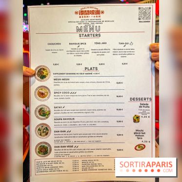Nouilles Ban Ban restaurant  - carte - menu