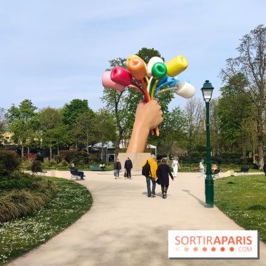 Visuel Paris 8e - printemps Jeff Koons jardin Champs Elysées 