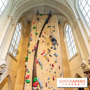 Climbing District Saint-Lazare, la salle d'escalade et espace coworking cachée dans une chapelle -  A7C8025