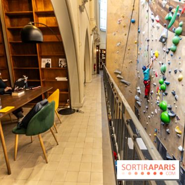 Climbing District Saint-Lazare, la salle d'escalade et espace coworking cachée dans une chapelle -  A7C8029