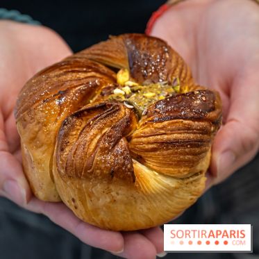 Éveil Boulangerie aux farines anciennes Paris 17e - brioche feuilleté pistache
