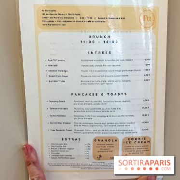 Fu Patisserie et coffee shop Paris 13e - carte - menu