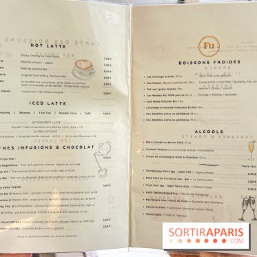 Fu Patisserie et coffee shop Paris 13e - carte - menu