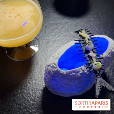 Quelque Part - Chips encre de seiche et couteau