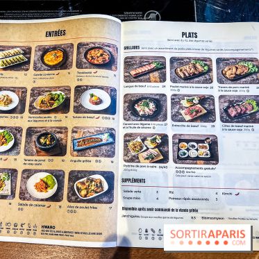 Hwaro Grill, le barbecue Coréen Paris 15e - carte - menu
