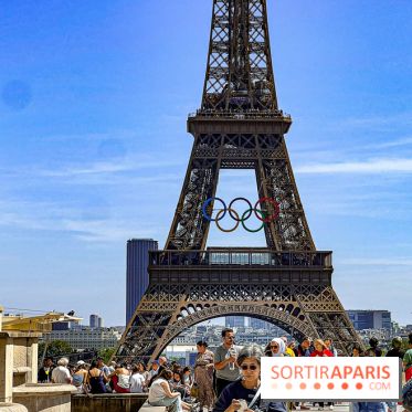Tour Eiffel anneaux jeux olympiques Paris 2024