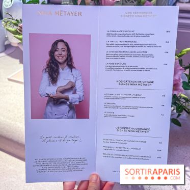 Le Café de la Rose Lancôme par Nina Métayer sur les Champs-Elysées à Paris - la carte - le menu