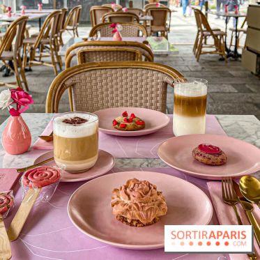 Le Café de la Rose Lancôme par Nina Métayer sur les Champs-Elysées à Paris - Exposition Siège Social Sisley 1086222