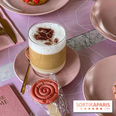 Le Café de la Rose Lancôme par Nina Métayer sur les Champs-Elysées à Paris - Exposition Siège Social Sisley 1086256