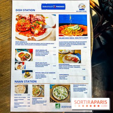 Brunch indien à Paris par Baranaan et Pingwoo - carte - menu