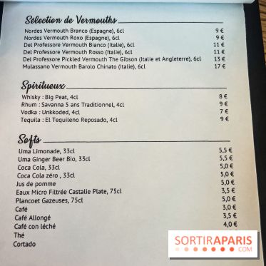 Tina restaurant - bar à Tapas Paris 6  - carte - menu
