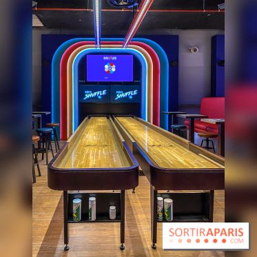 Shuffled, l'enseigne de shuffleboard à Boom Boom Villette - IMG 8534