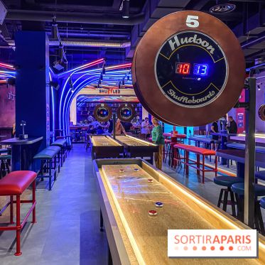 Shuffled, l'enseigne de shuffleboard à Boom Boom Villette - IMG 8586