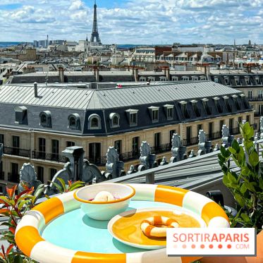 La terrasse du Printemps Haussmann signée Veuve Clicquot