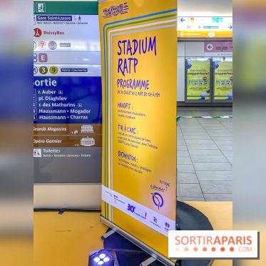JO de Paris 2024 : animations sportives Stadium RATP à la station Auber - IMG 9279