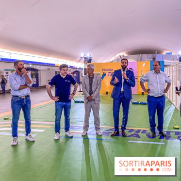 JO de Paris 2024 : animations sportives Stadium RATP à la station Auber - IMG 9284
