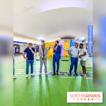 JO de Paris 2024 : animations sportives Stadium RATP à la station Auber - IMG 9285